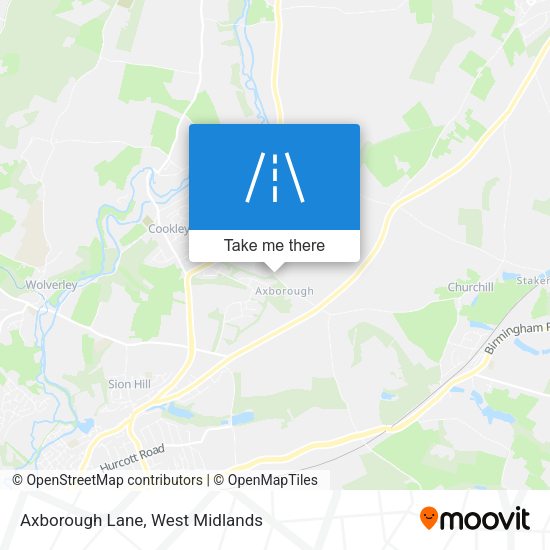 Axborough Lane map