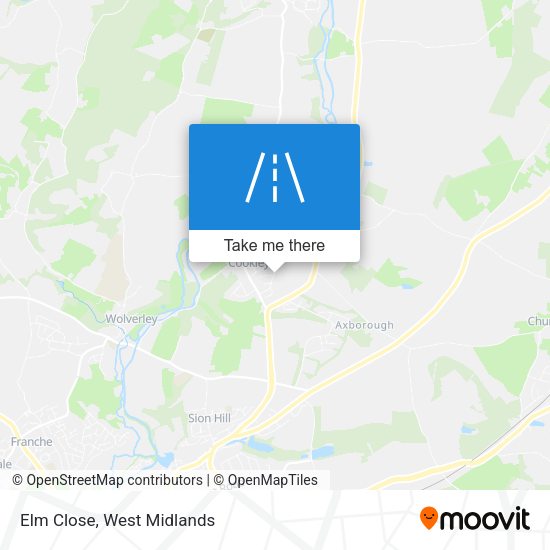 Elm Close map