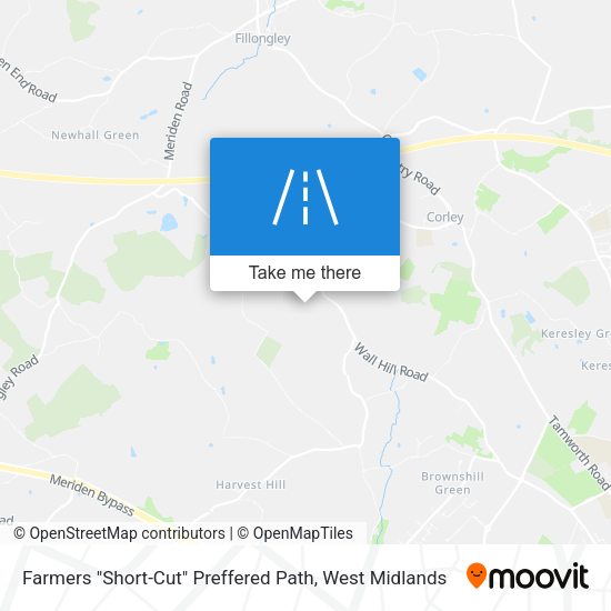 Farmers "Short-Cut" Preffered Path map