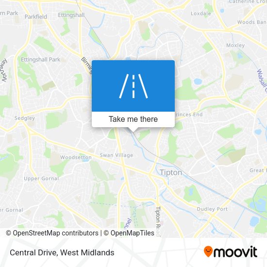 Central Drive map