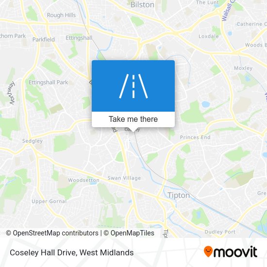 Coseley Hall Drive map