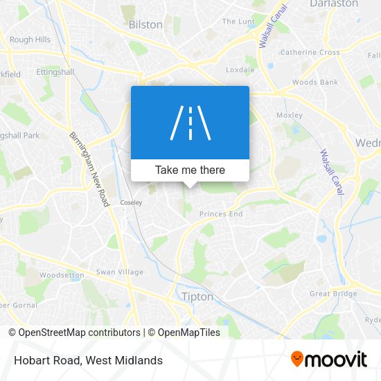 Hobart Road map