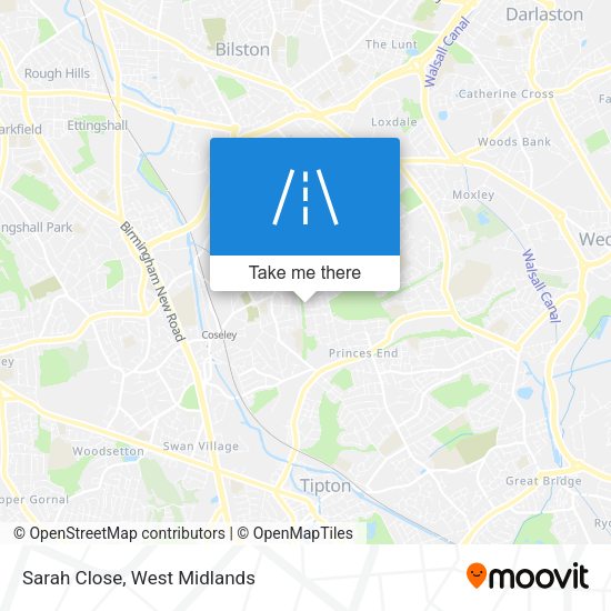 Sarah Close map