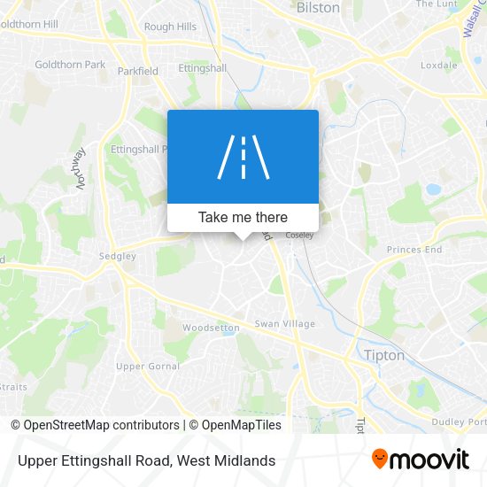 Upper Ettingshall Road map