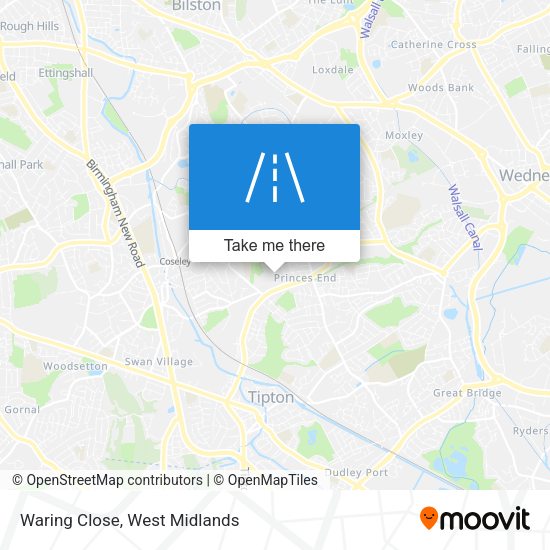 Waring Close map