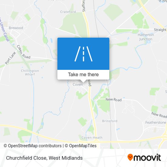 Churchfield Close map