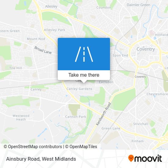 Ainsbury Road map