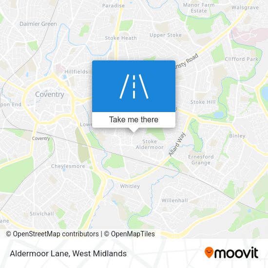 Aldermoor Lane map