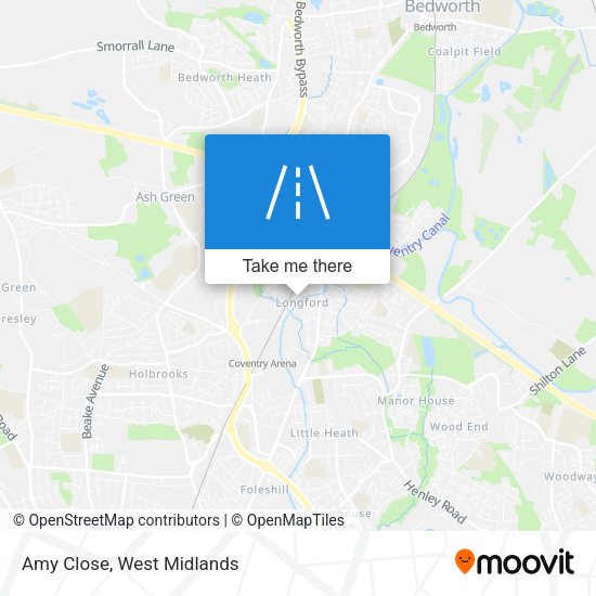 Amy Close map