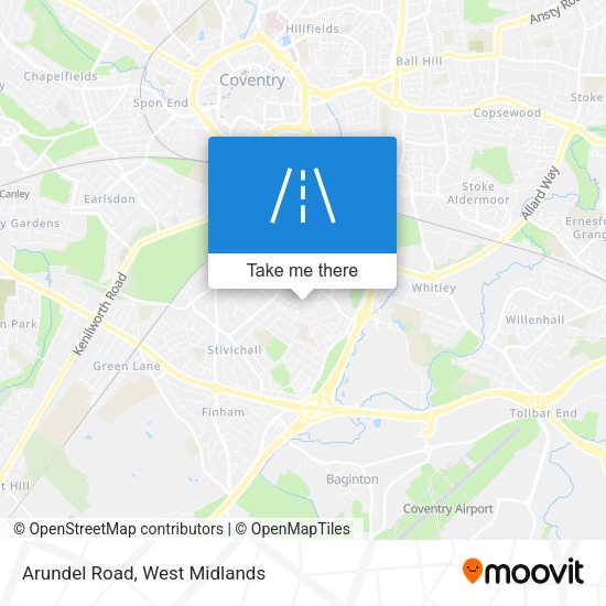 Arundel Road map