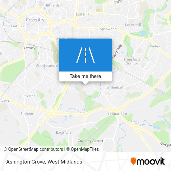 Ashington Grove map