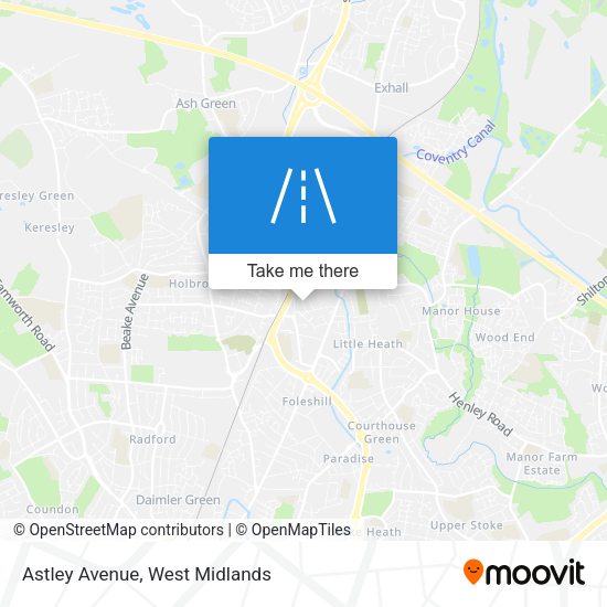Astley Avenue map