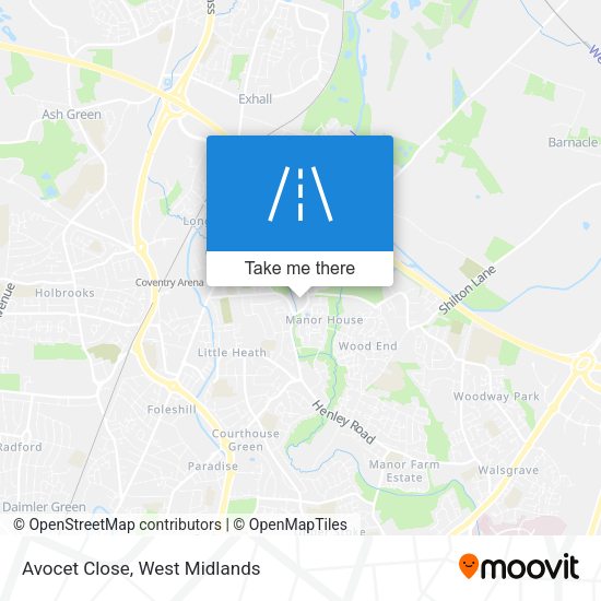 Avocet Close map
