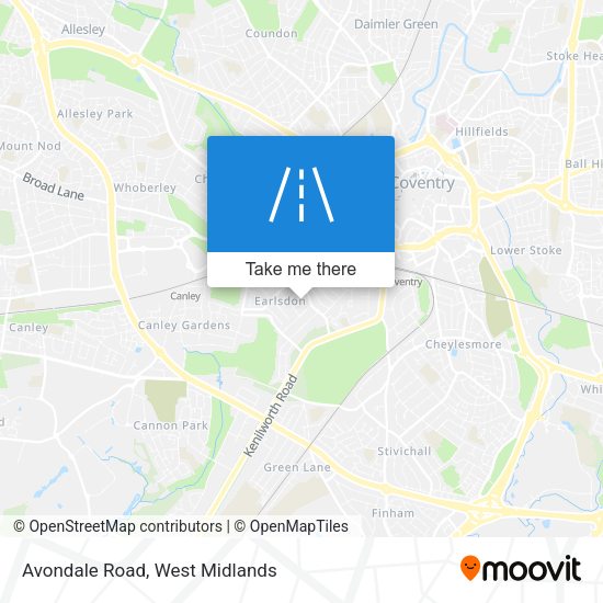 Avondale Road map