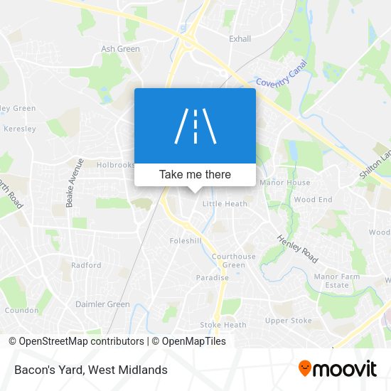 Bacon's Yard map