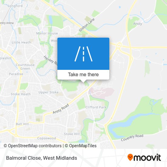 Balmoral Close map