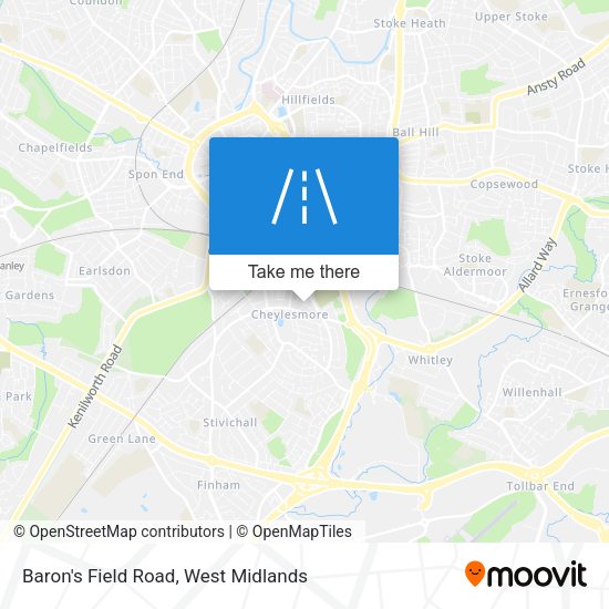 Baron's Field Road map