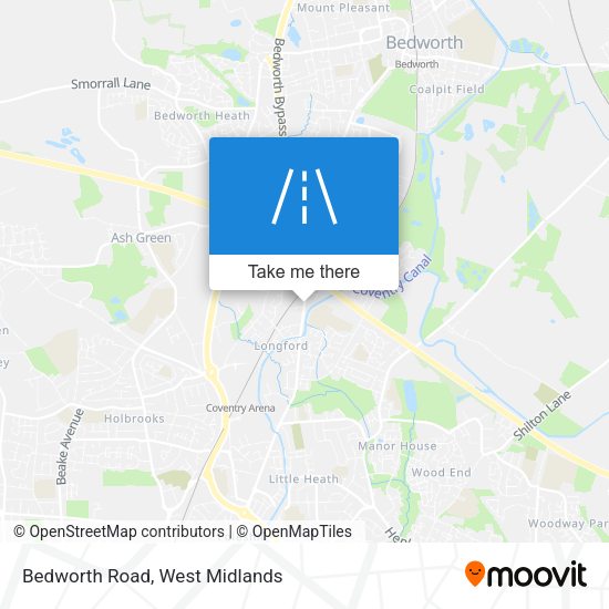 Bedworth Road map