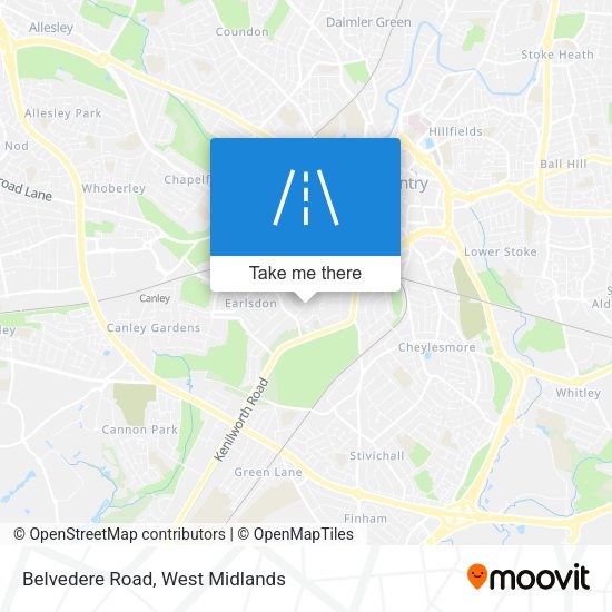 Belvedere Road map