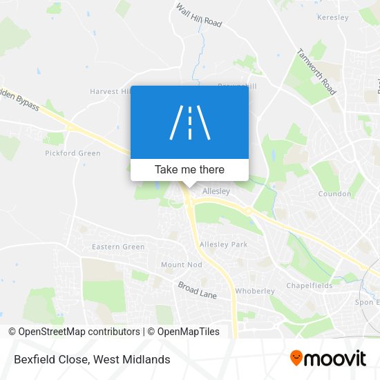 Bexfield Close map