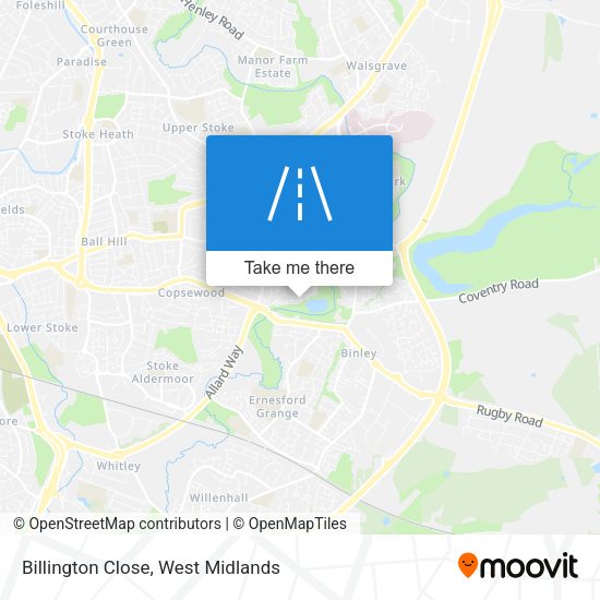 Billington Close map