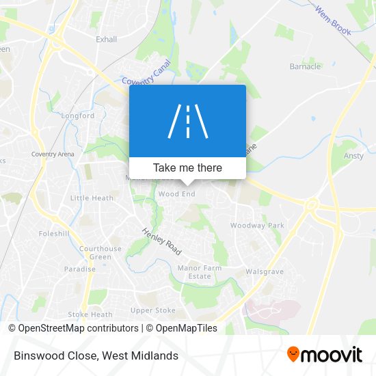 Binswood Close map