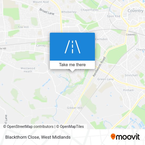 Blackthorn Close map
