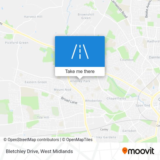 Bletchley Drive map