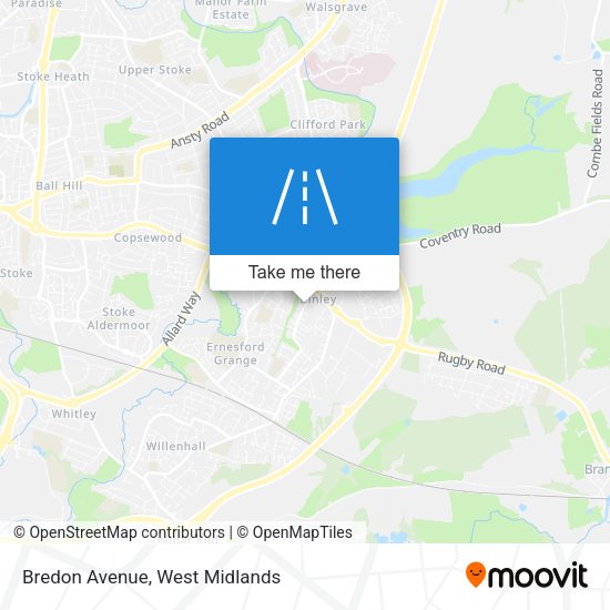 Bredon Avenue map