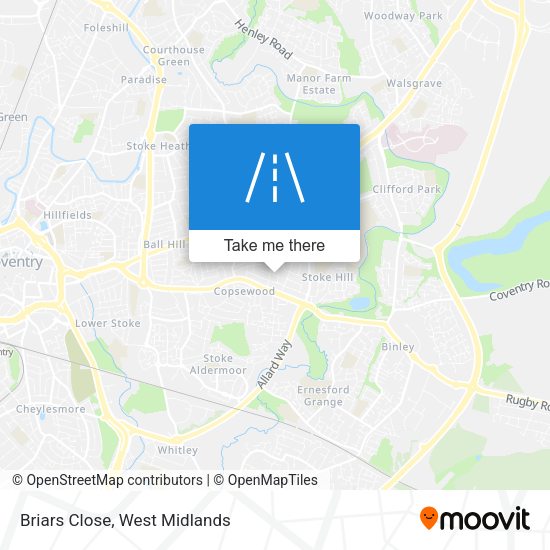 Briars Close map
