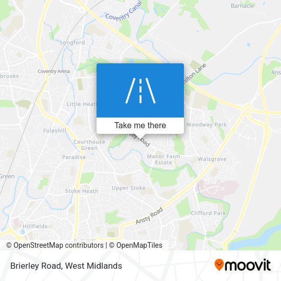Brierley Road map