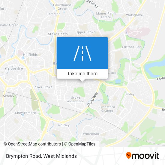Brympton Road map