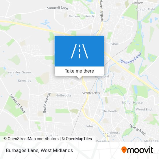 Burbages Lane map