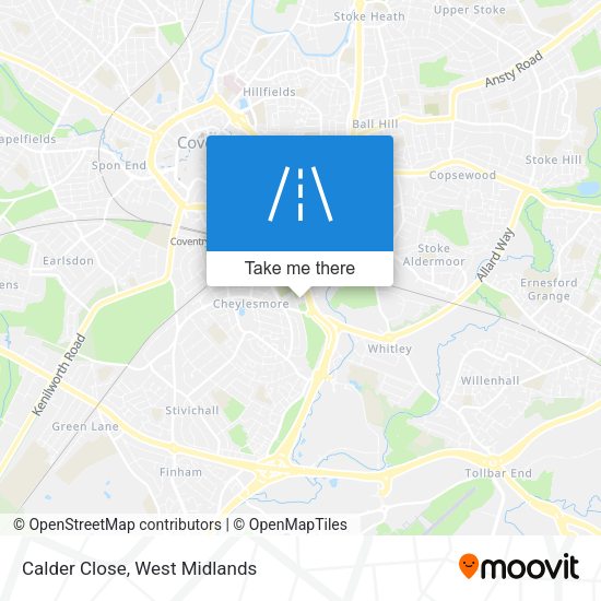 Calder Close map