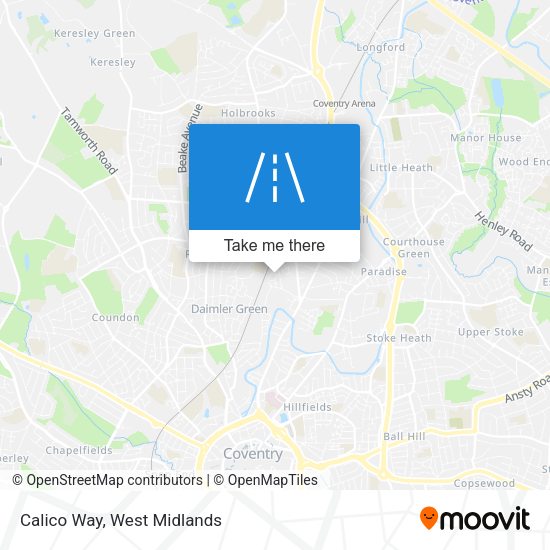 Calico Way map