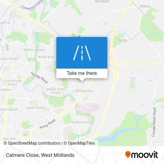 Calmere Close map
