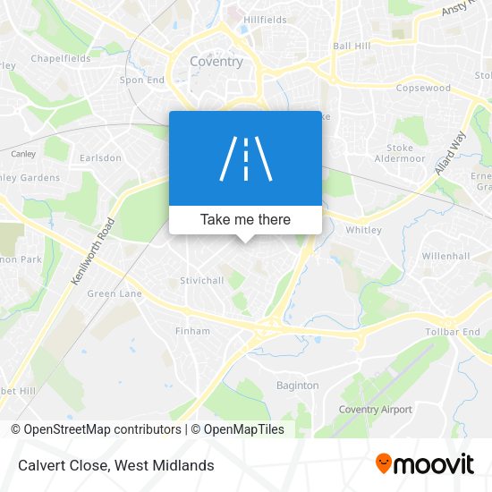 Calvert Close map