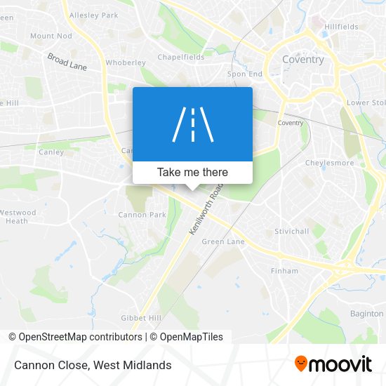 Cannon Close map