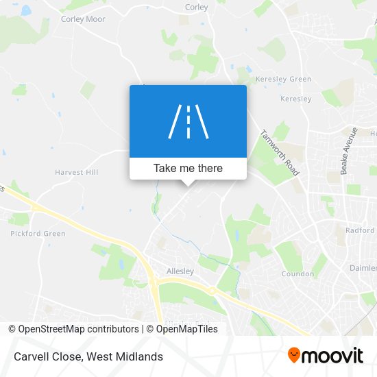Carvell Close map