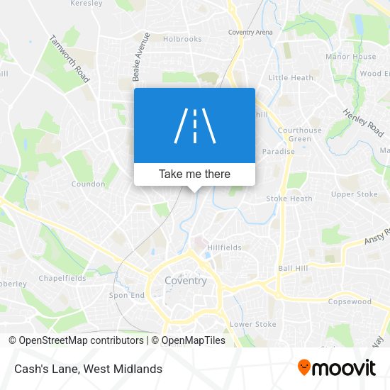 Cash's Lane map