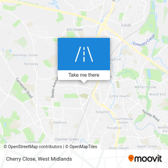 Cherry Close map
