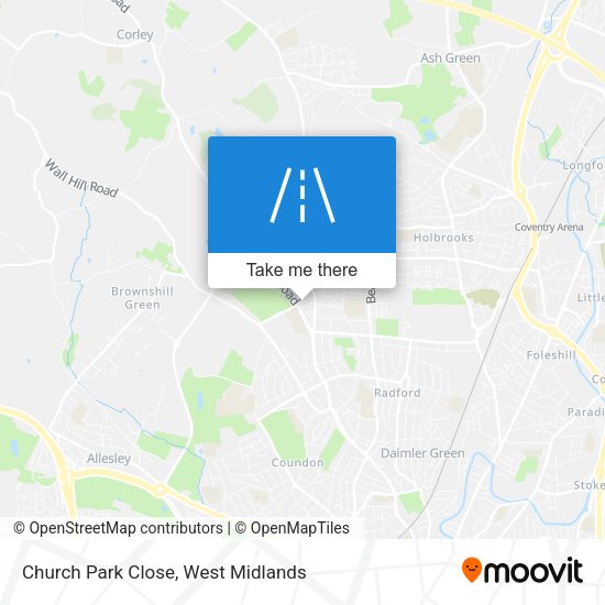 Church Park Close map