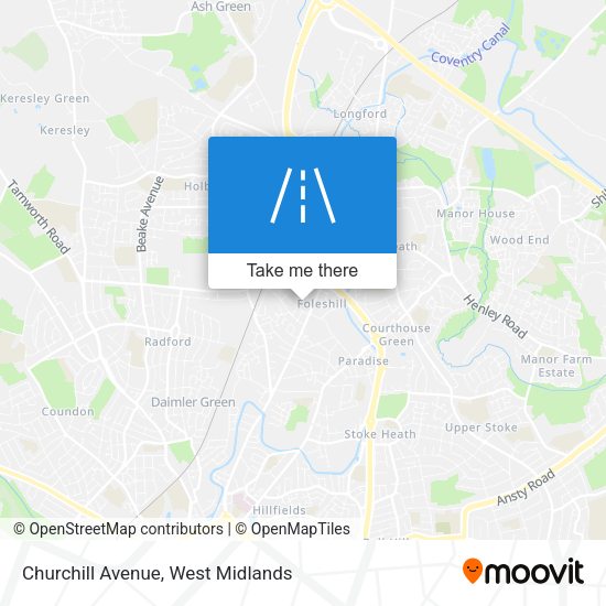 Churchill Avenue map