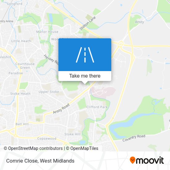 Comrie Close map