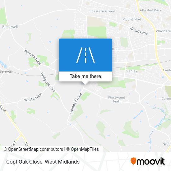 Copt Oak Close map