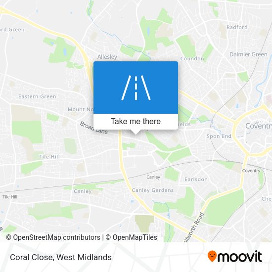 Coral Close map