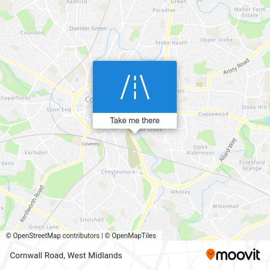 Cornwall Road map