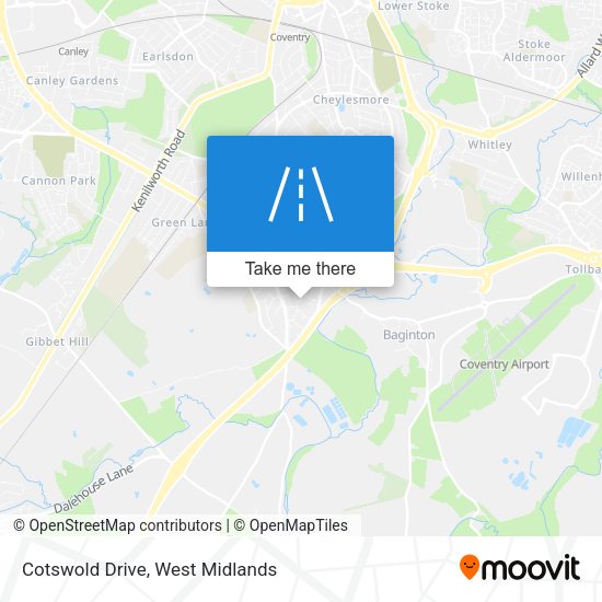 Cotswold Drive map