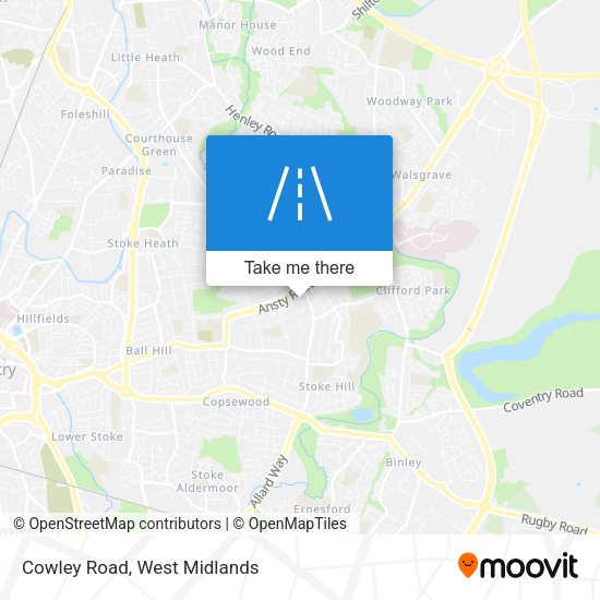 Cowley Road map
