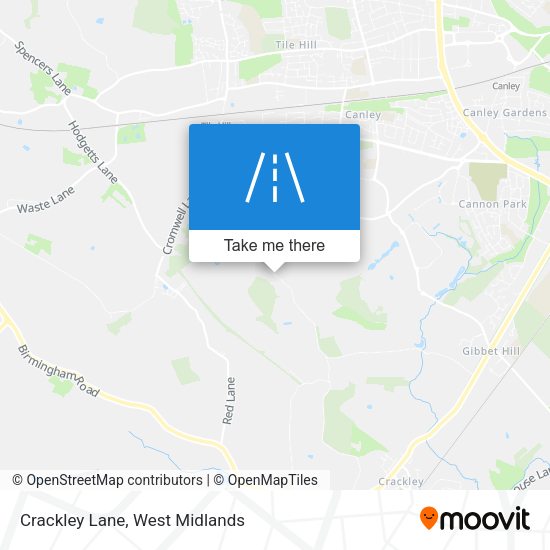 Crackley Lane map